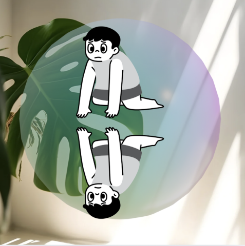 Upside down